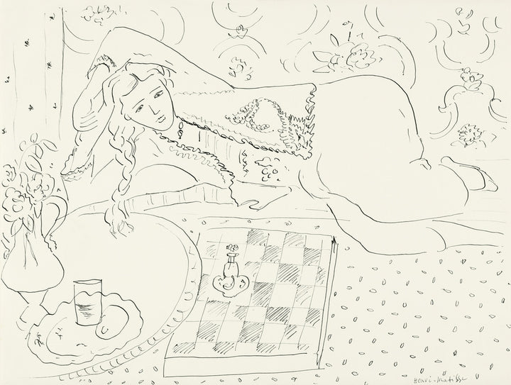 Reclining Odalisque with Checkerboard
