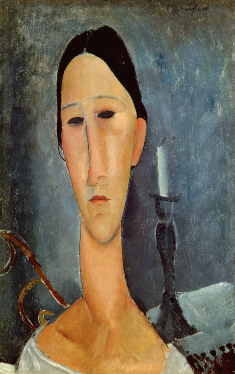 Hanka Zborowska with a Candlestick