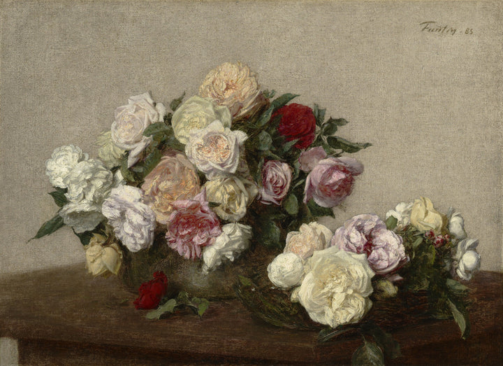 Roses in a Bowl and Dish, 1885