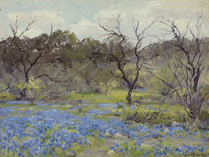 Early Spring-Bluebonnets and Mesquite