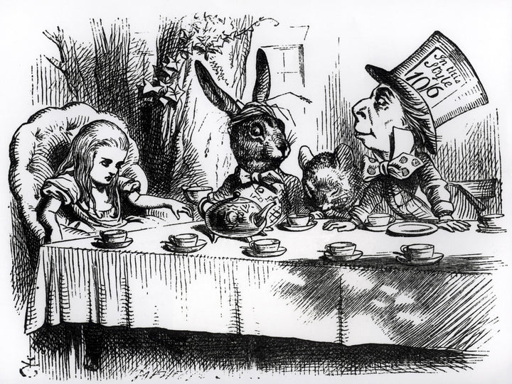 The Mad Hatter's Tea Party, illustration from 'Alice's Adventures in Wonderland', by Lewis Carroll
