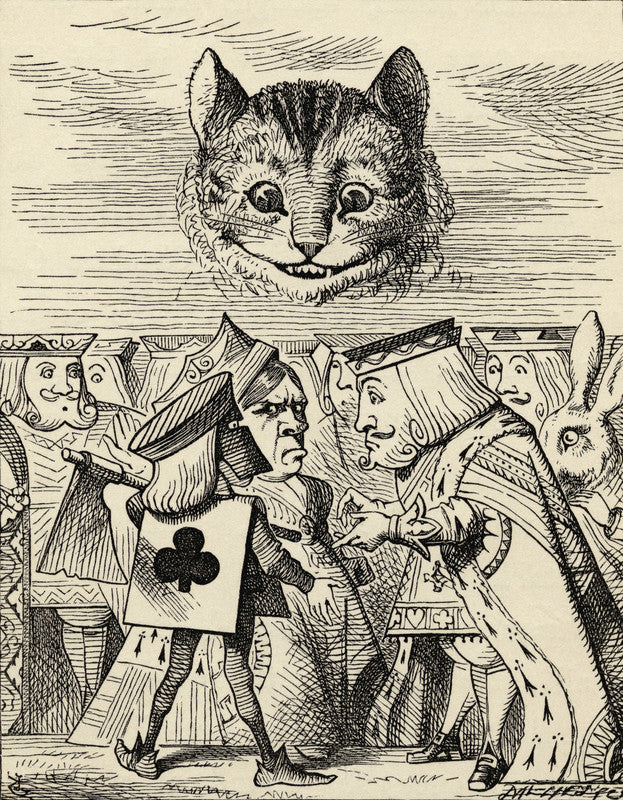 The King of Hearts arguing with the Executioner, from 'Alice's Adventures in Wonderland' by Lewis Carroll