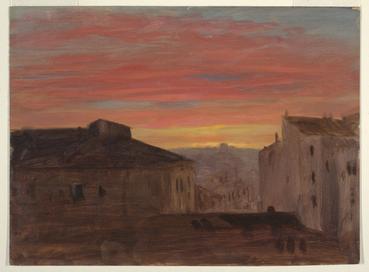 Rooftops at Sunset from the Pincio, Rome