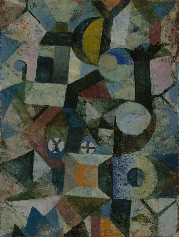 Composition with the Yellow Half-Moon and the Y